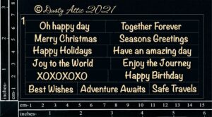 Dusty Attic - Card Sentiments #1 - Black - DA2968