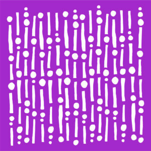 Funky Fossil - Bead Curtain Stencil - ST0756