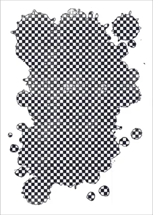 Funky Fossil A7 Stamp - Checkerboard Stain by Olga Heldwein - CS0206