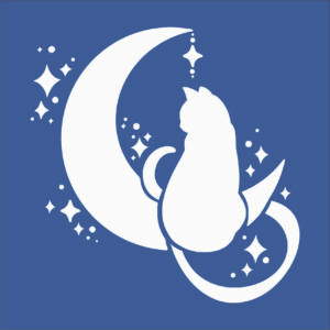Funky Fossil - Lunar Cat Stencil - ST0771