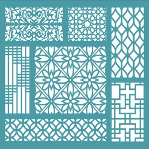Funky Fossil - Patchwork Panels Stencil - ST0467
