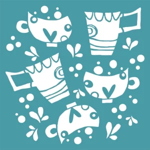 Funky Fossil - Chatty Cups Stencil - ST0605