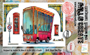 AALL & Create Stamp - A6 - #1113 Brit Stop Bus Pop