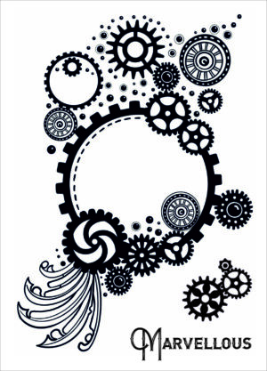 Funky Fossil A6 Stamp - Marvellous Machinery - CS0242