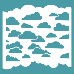 Funky Fossil - In the Clouds Stencil - ST0324
