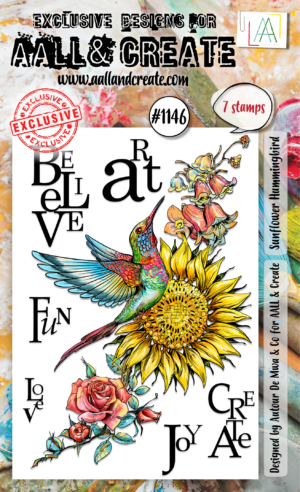 AALL & Create Stamp - A6 - #1146 Sunflower Hummingbird