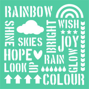 Funky Fossil - Rainbow Sayings Stencil - ST0802