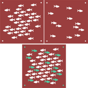 Funky Fossil - Shoal of Fish 2 layer Stencil - ST240302