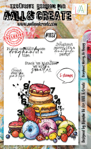 AALL & Create Stamp - A6 - #1137 Doughnut Worry, Be Happy
