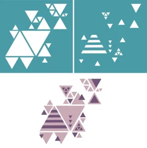 Funky Fossil - Turning Triangles 2 layer Stencil - ST240303