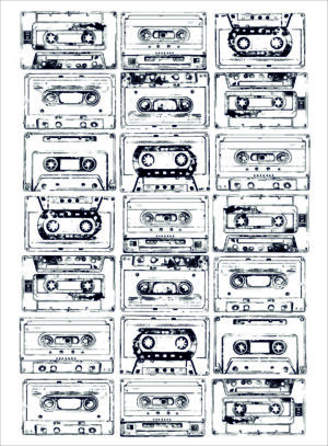 Funky Fossil A6 Stamp: Mix Tape - CS240314