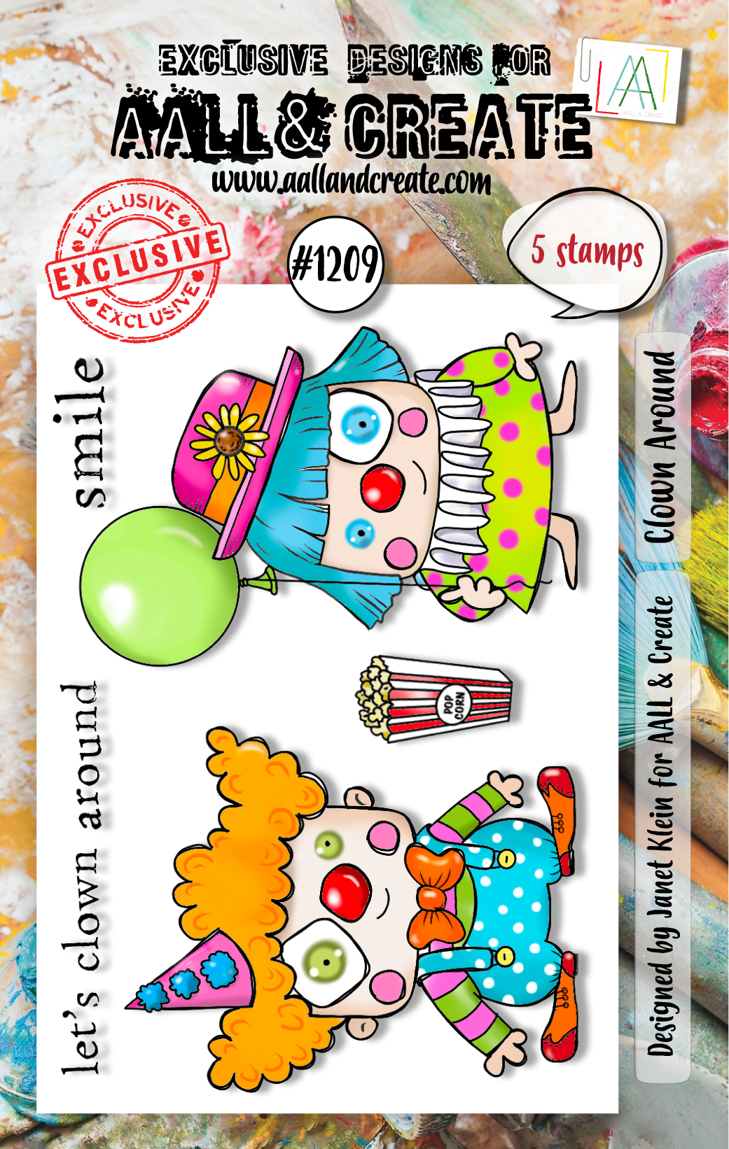 AALL & Create Stamp - A7 - #1209 Clown Around