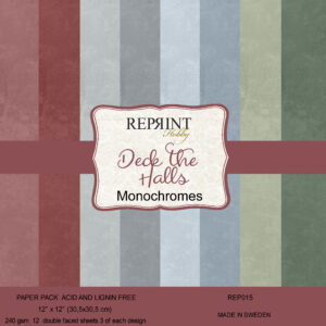 Reprint Hobby DECK THE HALLS 12x12 Cardstock Paper Pack - (NO WHOLESALE)