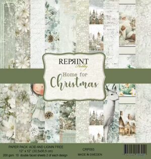 Reprint Hobby HOME FOR CHRISTMAS 12x12 Paper Pack - (NO WHOLESALE)