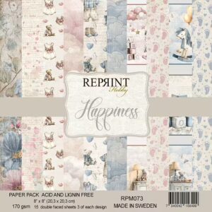 Reprint Hobby HAPPINESS 8x8 Paper Pack - (NO WHOLESALE)