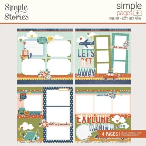 Simple Stories PAGE KIT - LET'S GET AWAY 2 double page layouts - (NO WHOLESALE)