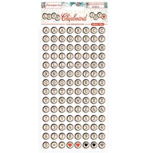 Stamperia Adhesive Chipboard Alphabet - Romantic Christmas (DFCLB43)