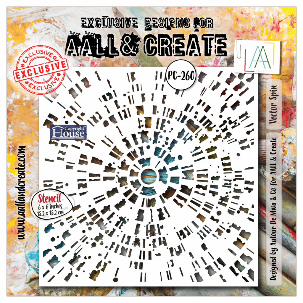 AALL & Create Stencil - 6x6 (inch) - Energy in Orbit Vector Spin (AALL ...