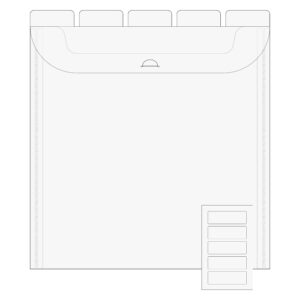 The Organized Option 12x12 Flip Flap Tabbed Divider Pockets - 10pk (TOO-FFP-12x12)