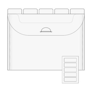 The Organized Option 4x6 Flip Flap Tabbed Divider Pockets - 10pk (TOO-FFP-4x6)