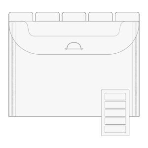 The Organized Option 5x7 Flip Flap Tabbed Divider Pockets - 10pk (TOO-FFP-5x7)