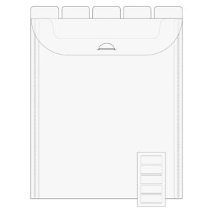 The Organized Option 8.5x11 Flip Flap Tabbed Divider Pockets - 10pk (TOO-FFP-8.5X11)