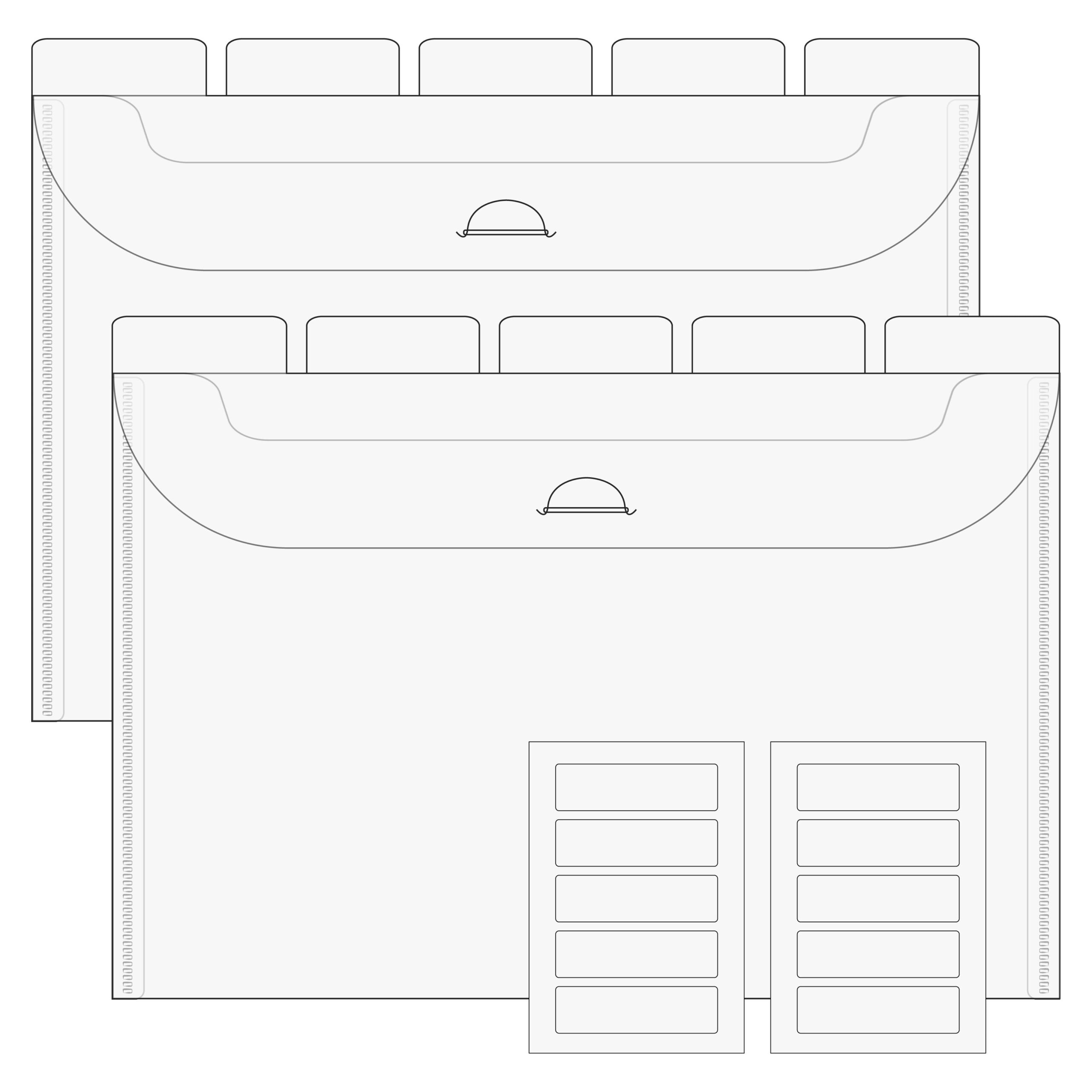 The Organized Option 9x6 Flip Flap Tabbed Divider Pockets - 10pk (TOO-FFP-9x6) - Image 2