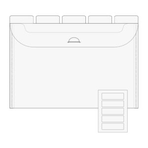 The Organized Option 9x6 Flip Flap Tabbed Divider Pockets - 10pk (TOO-FFP-9x6)