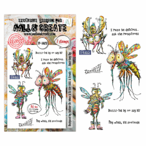 AALL & Create Stamp Sets - A6 - Pun & Paws Buzz-ing By (AALL-TP-1409)