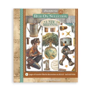 Stamperia "A New Beginning" Rub-On 20,5x23cm Assortment (6pcs) (DFLRBXG03)