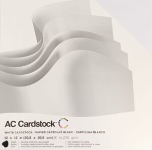 Textured WHITE Card Stock 12"x12" (10 sheets) - STCSWHITE