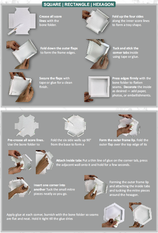 CrafTreat 3D Fold Shapes - Shadow Box White - Assorted Shapes 3pcs (CFS014) - Image 2