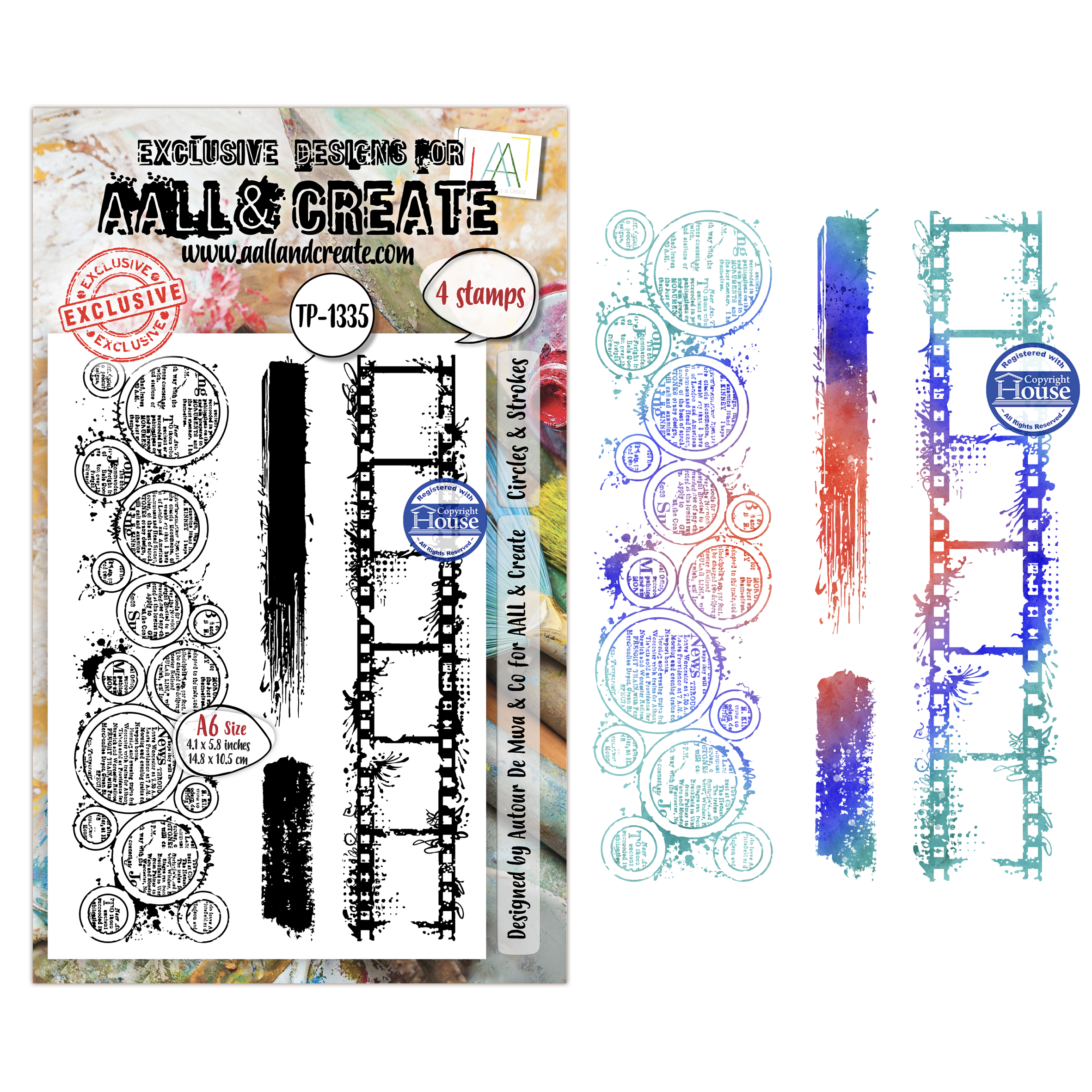 AALL & Create Stamp Sets - A6 - Through the Lens Circles & Strokes (AALL-TP-1335)