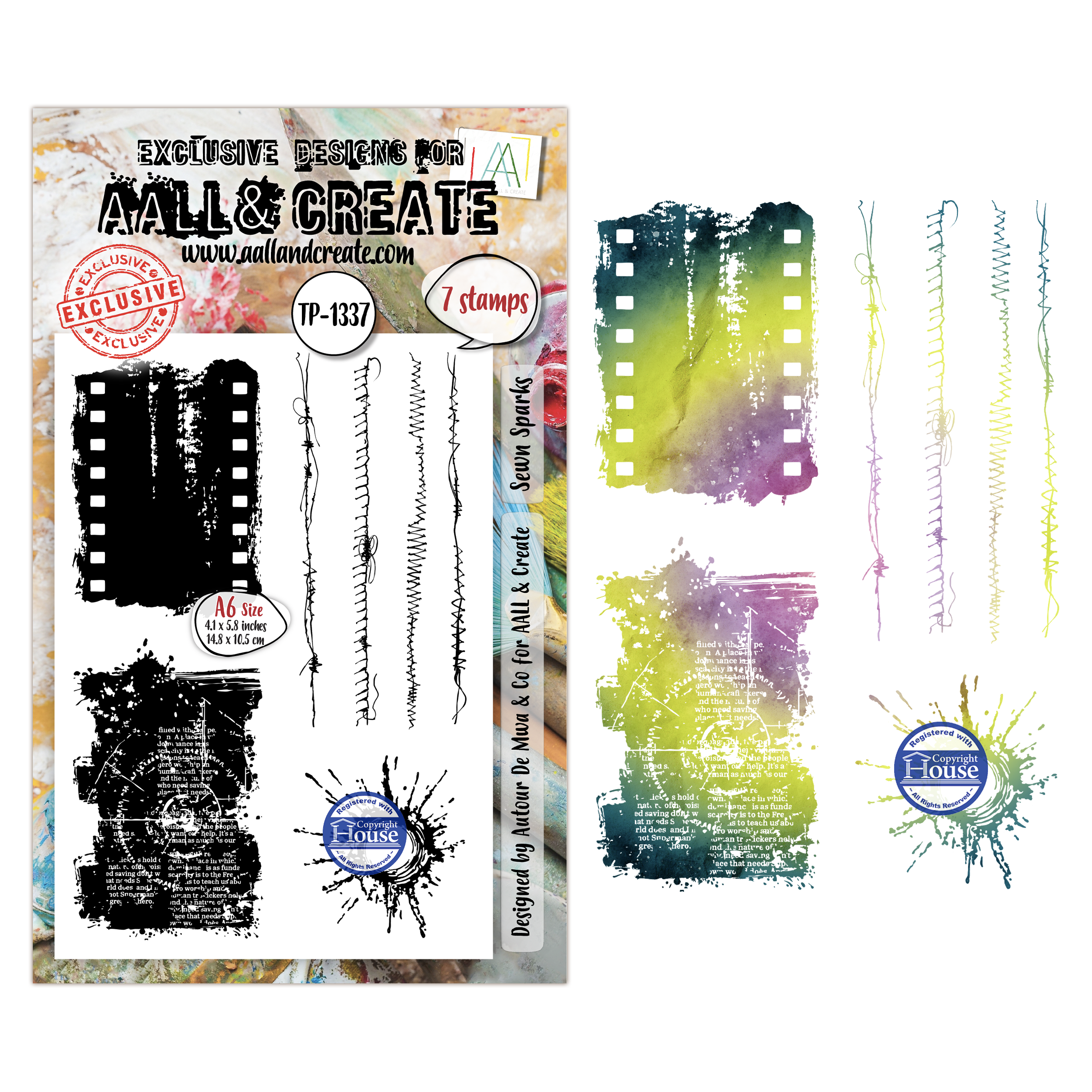 AALL & Create Stamp Sets - A6 - Through the Lens Sewn Sparks (AALL-TP-1337)