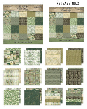 Tim Holtz Palette Collection 12x12 Inch GREEN (TH94460)