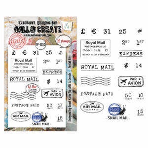 AALL & Create Stamp Sets - A7 - POST & INK Postal Bits (AALL-TP-1380)