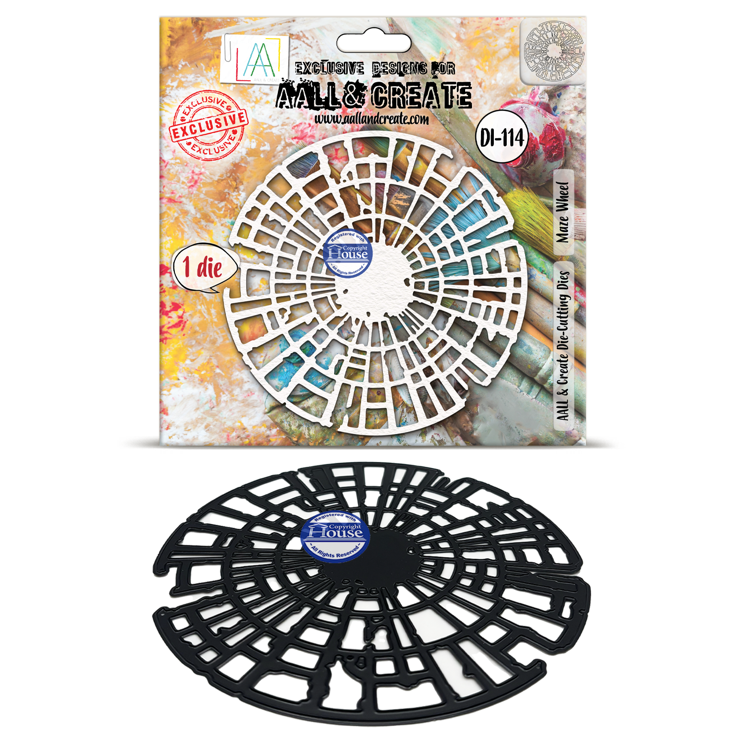 AALL & Create Die-Cutting Die Set - 17x17cm - Cog Wheel Maze Wheel (AALL-DI-114)
