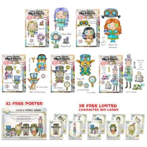 AALL & Create Pack - A5 - Steam & Wonder Janet Klein Steam & Wonder Stamp Bundle (AALL-PCK-JK003)