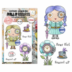 AALL & Create Stamp Sets - A7 - Steam & Wonder Gear Girl (AALL-TP-1371)