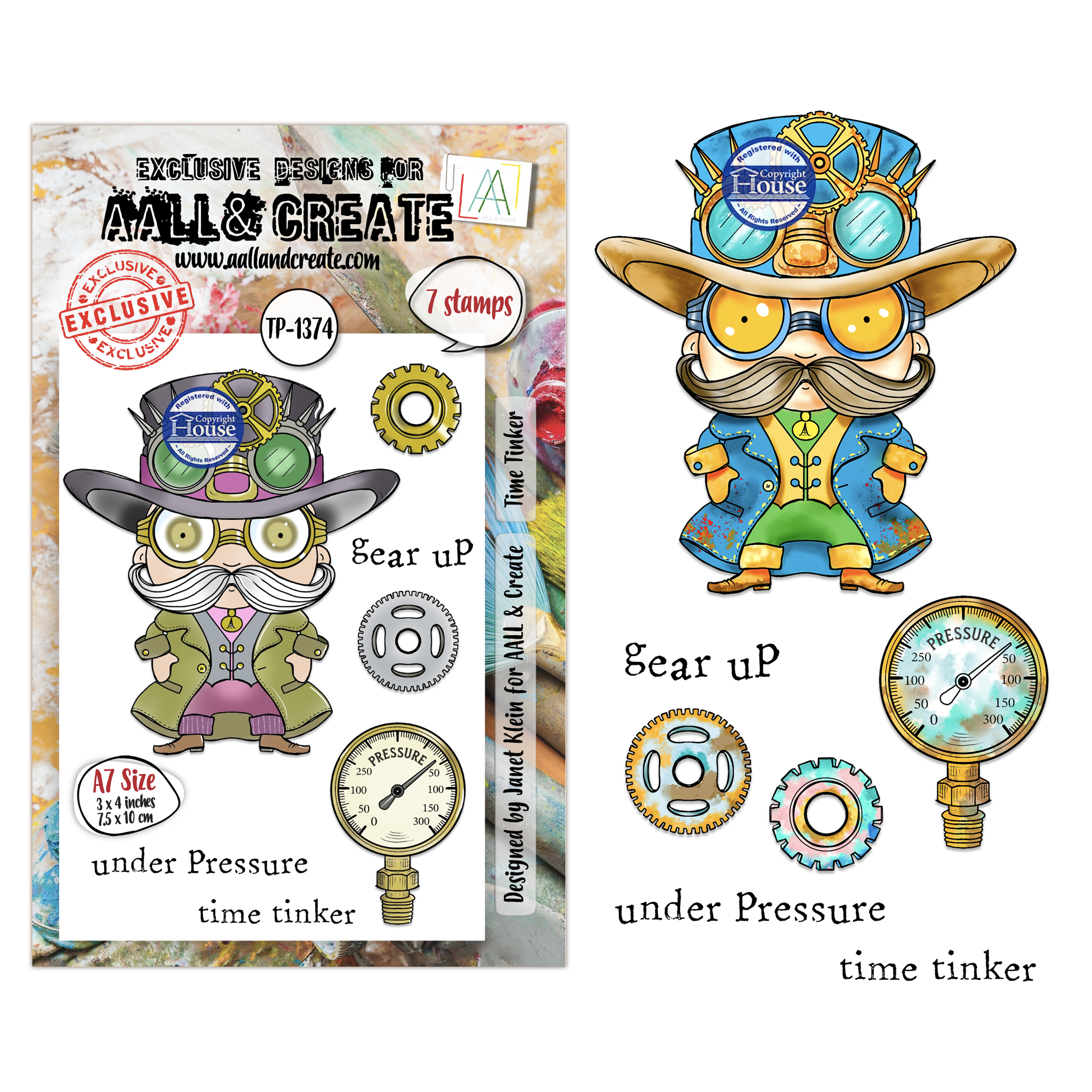 AALL & Create Stamp Sets - A7 - Steam & Wonder Time Tinker (AALL-TP-1374)