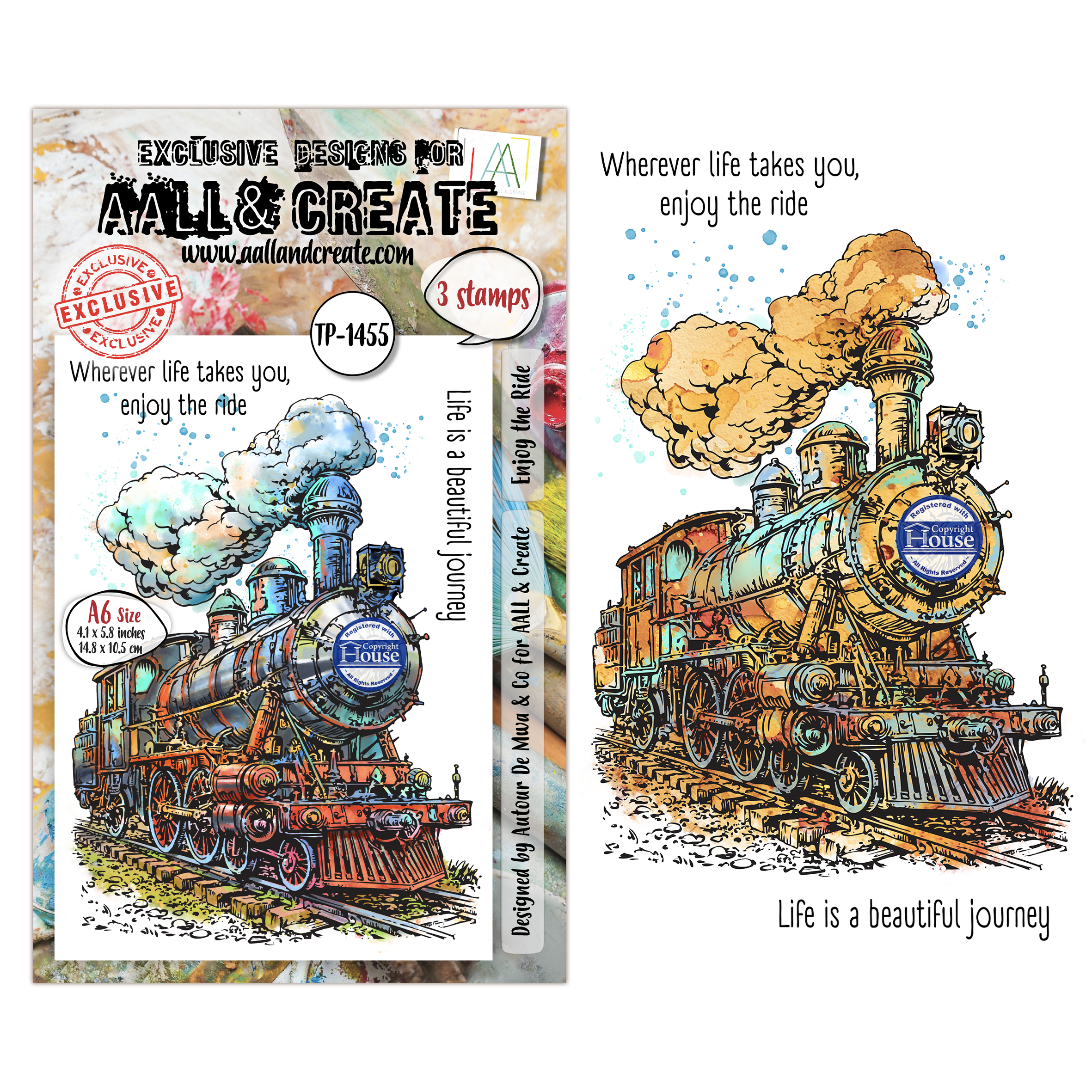 AALL & Create Stamp Sets - A6 - Gearlight Core Enjoy the Ride (AALL-TP-1455)