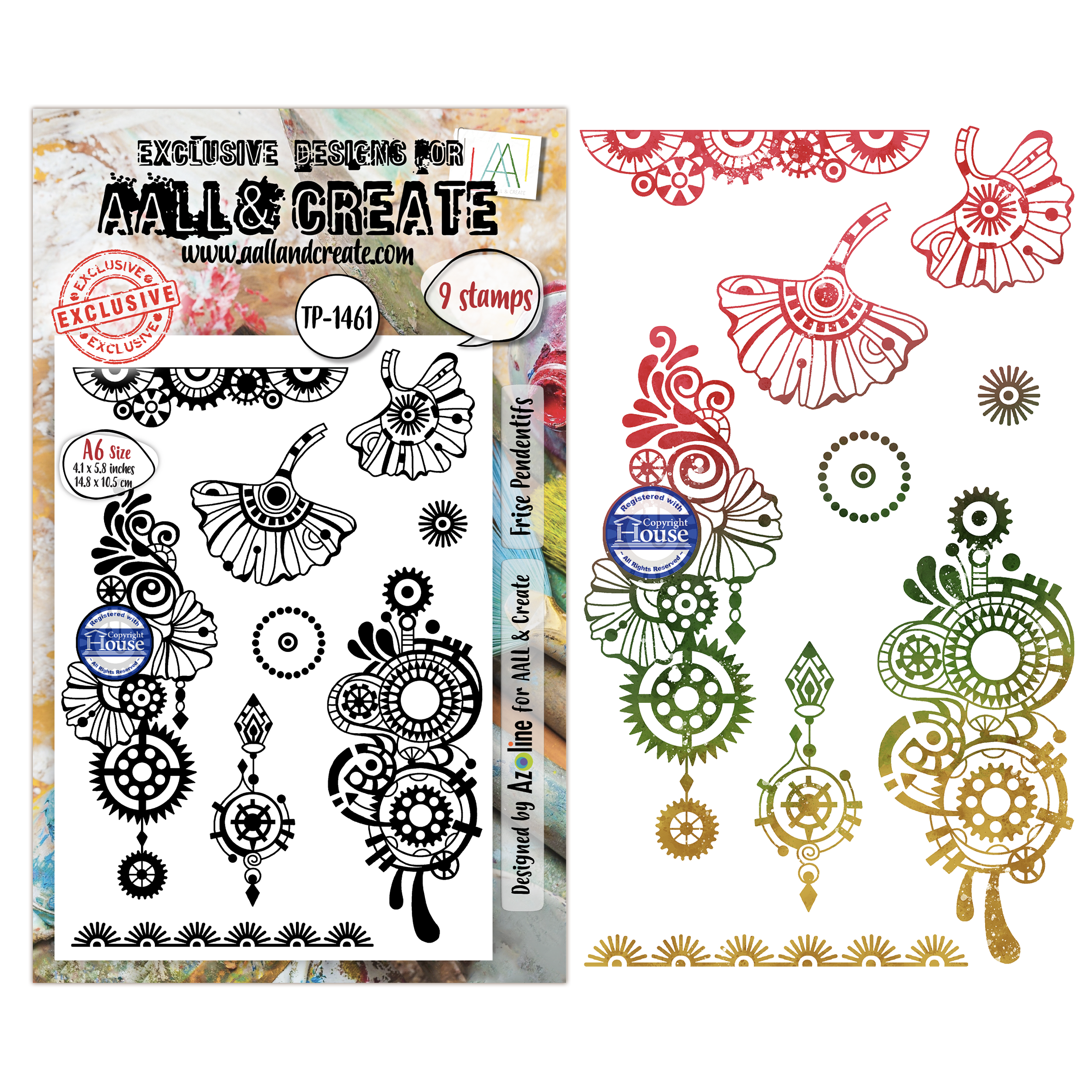 AALL & Create Stamp Sets - A6 - Cercle De Couleurs Frise Pendentifs (AALL-TP-1461)