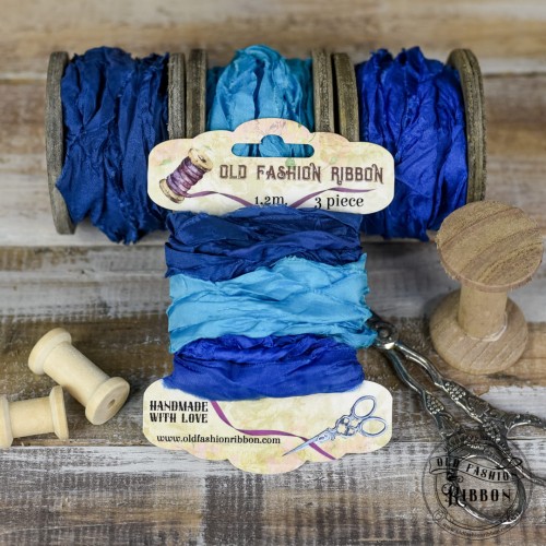 Old Fashion Ribbon: Set of 3 pieces - BLUES (ROLDZ-05)