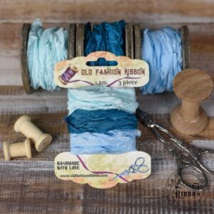 Old Fashion Ribbon: Set of 3 pieces - LIGHT BLUES (ROLDZ-09)