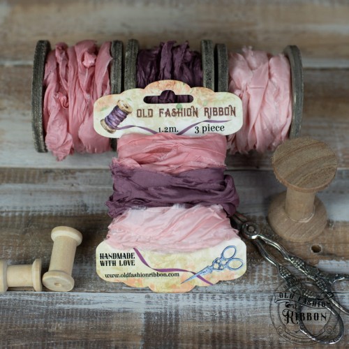 Old Fashion Ribbon: Set of 3 pieces - PINKS (ROLDZ-21)