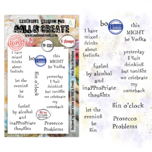 AALL & Create Stamp Sets - A6 - Dee Unfiltered: Miss Dee on Drinking (AALL-TP-1383)