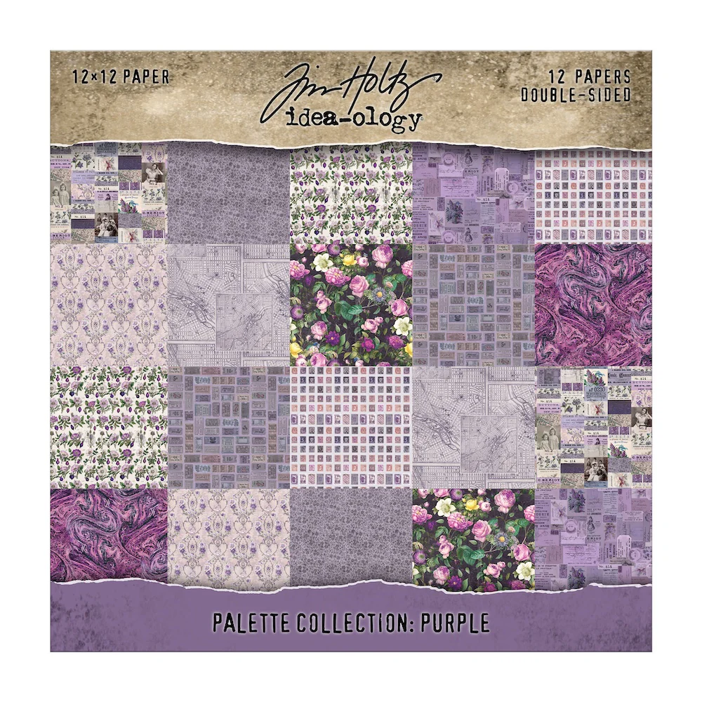 Tim Holtz Palette Collection 12x12 Inch PURPLE (TH94464)