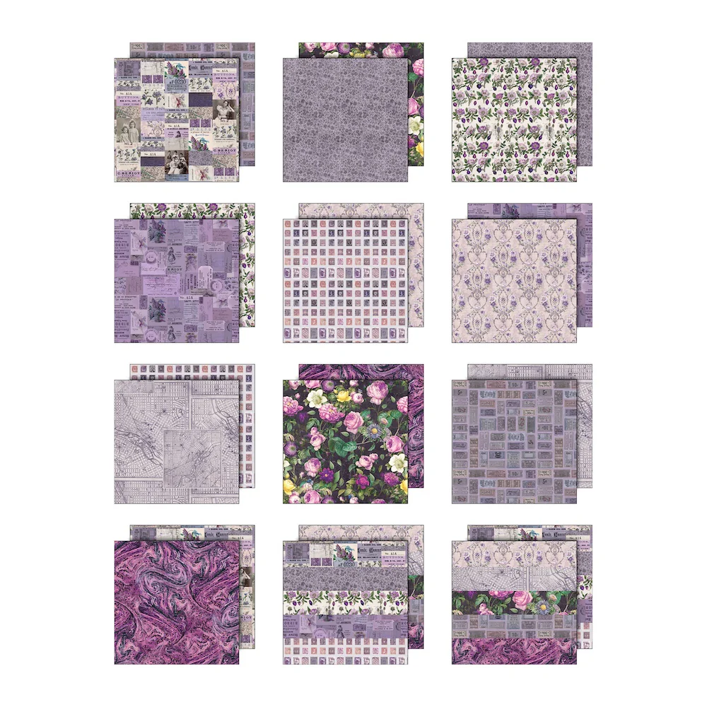 Tim Holtz Palette Collection 12x12 Inch PURPLE (TH94464) - Image 2