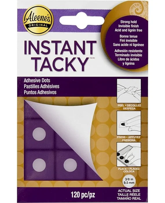 Aleene's Instant Tacky Adhesive Dots 3/8 Inch (120pcs) (33186)