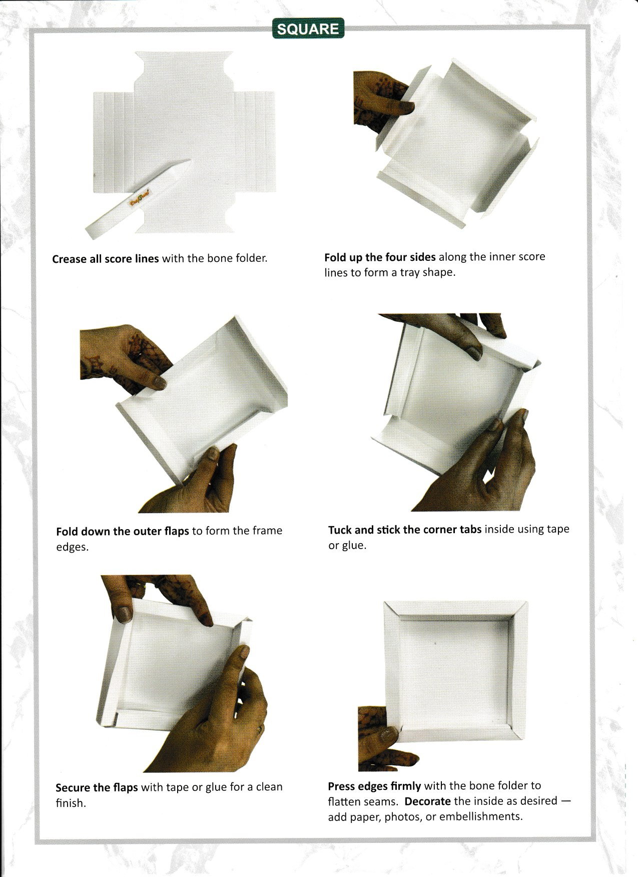 CrafTreat 3D Fold Shapes - Shadow Box White - 1 x SQUARE - Image 2